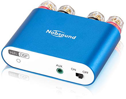 Nobsound mini Amplificador digital NS-10G PRO Hi-Fi DSP 100 W (50 W x 2), Bluetooth 5.0, 2.0 canales, estéreo, para altavoces domésticos (con fuente de alimentación)