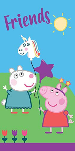 Jerry Fabrics Peppa Pig Friends Strandtuch Badetuch 70cm x 140cm