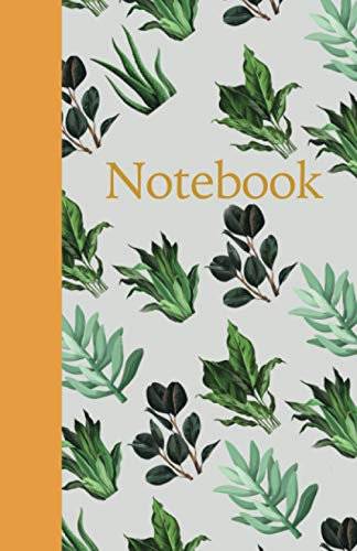 Houseplant Themed Grid Notebook with 1/4 Squares on Premium White Paperback Grid Notebook - White (Houseplant Themed Grid Notebook or Journal Blank 1/4 Grid Squares Premium 5.5 X 8.5 Softcover)