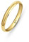 Amberta Allure Unisex Hochzeits Ring aus 9K Gold: Dicke 2.5 mm - Innen Umfang - Größe 50 mm