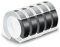 BEEOFICEPENG 5 Stück Etikettenband für Prägeband, 12 mm, 3D-Prägeetiketten, auf schwarz, für DM1595 Organizer Xpress