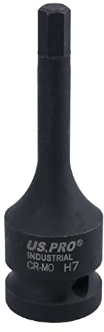 7mm x 78mm 1/2in Drive Extra Long Impact Impacted Allen Hex Key Male Socket