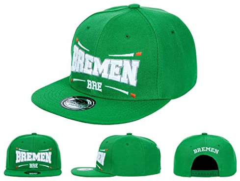 Alsino Bremen Snapback Basecap Baseball Mütze Käppi Cap Cappy Schirmmütze - Flacher Schirm, Bremen