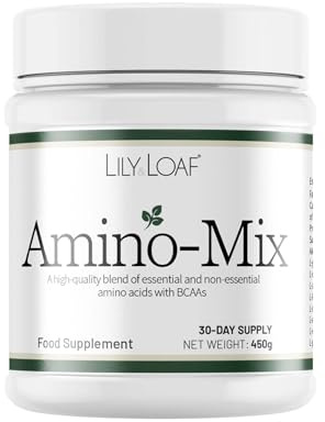 Lily & Loaf Amino-Mix Amino Acid Powder – Vegan Amino Blend with BCAAs & L-Glutamine, 450g, 30 Servings