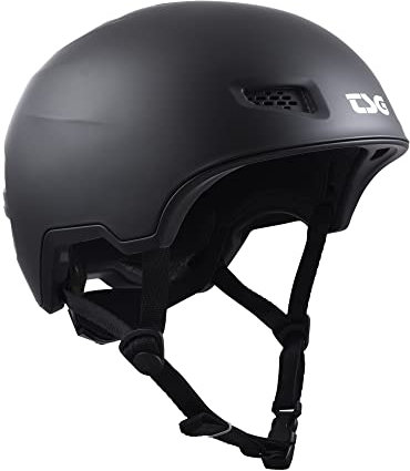 TSG Uni Jugend Casque All Terrain Solid Color Sk8 / Trott/Fahrrad/Wake/Ski/Snow, Satin, Schwarz, XXS/XS