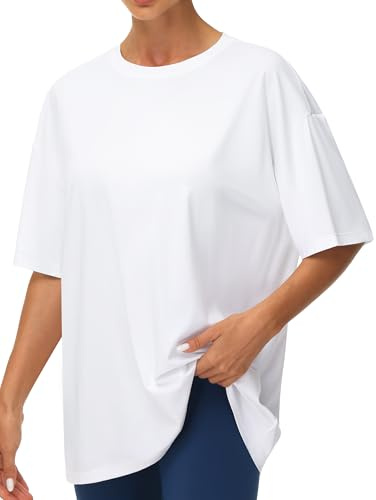 THE GYM PEOPLE T-Shirt Oversize Cotone Donna Manica Corta Sportiva