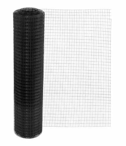 Garmix Volierendraht Schwarz 12x25mm 90cm 1,05mm Drahtgitter 4-Eck Maschendraht (25 m)