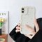 ZTOFERA Case for iPhone 11, Cute Curly Wave Frame Daisy Pattern Liquid Silicone Case, Flexible Shockproof Protective Bumper Cover for iPhone 11 6.1 - Beige