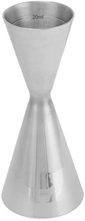 Jigger à Cocktail en Acier Inoxydable 304, Mesures en Once, Marquages de Boissons, Outils de Cuisine en Argent Parfaits pour Fête, Tasse à Mesurer pour Cocktail, Jigger Japonais(30 à 60 ml)