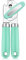 Rainspire Can Opener Manual Handheld Strong Manual Can Opener Smooth Edge Cut, Can Opener Heavy Duty, Comfortable Soft Handle, Built-in Bottle Opener, Black (Mint Green)