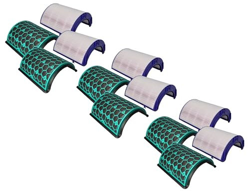 vhbw 6-teiliges Filter-Set Ersatz für Dyson 968708-04, 968708-05, 968707-04, 968707-05 für Luftreiniger - HEPA-Filter, Aktivkohlefilter
