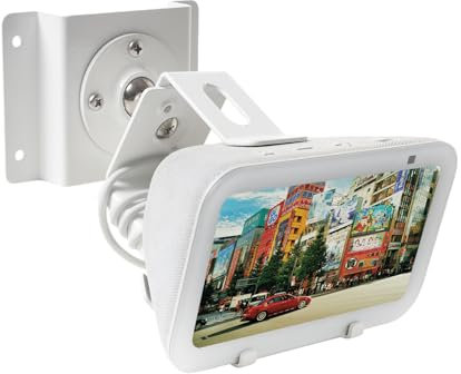 shinar Metal Wall Mount for Sh0w 5 (3rd Generation) Swivels up to 360° Tilting -50°/+50° Accessories for Sh0w 5 3rd Generation with Cable Management (White)
