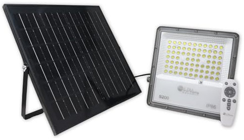 Foco solar 200W luz solar exterior foco solar exterior luz exterior solar potente proyector solar foco led con placa solar