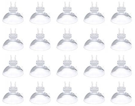 JZK 20 pièces Clips de Ventouse d'aquarium pour Tube d'air d'aquarium de 4 à 6 mm, Suceur de Tuyau d'air d'aquarium, Tube de Compagnie aérienne, Pince de Support de Tuyau d'air Transparent