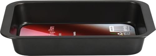 Premium Non Stick Carbon Steel Oblong Lasagne Baking Roasting Pan 36.3 x 24.5 x 5.5cm (1 Pan)