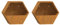 Makastle Lot de 2 Pots de Fleurs à Suspendre en Rouillé Acier corten pour Balcon, clôture, Pots de Fleurs muraux, 30x10x25 cm