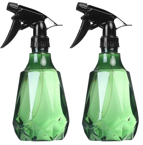 2 Pcs 500 ML Water Spray Bottles for Plants, Mist Spray Bottles, Garden Sprayer Bottle, Reusable Plastic Trigger Atomiser Hair Bottle for Cleaning Garden Plants Hairdressing