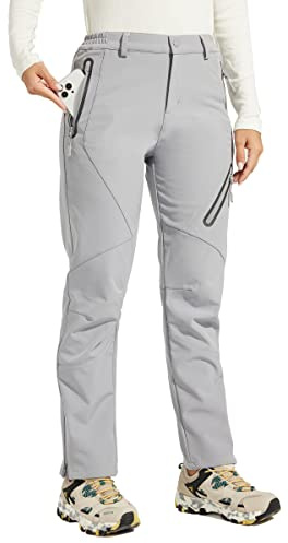 WILLIT Women's Ski Pants Waterproof Snow Fleece Lined Trouser Thermal Outdoor Insulated Pants