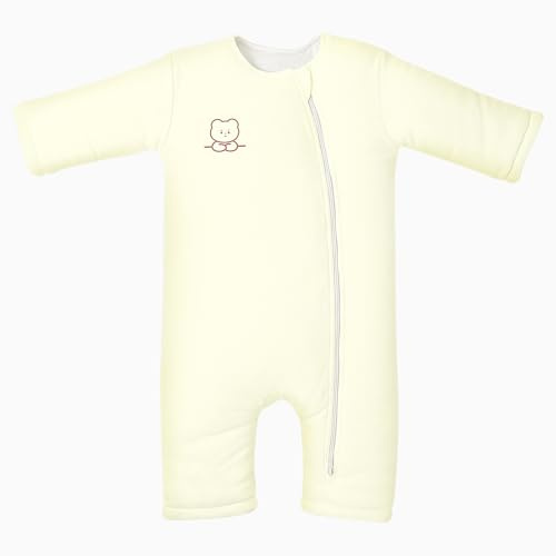 Premium Cotton Baby Sleep Sacks with Legs Winter 3-6 Months 2.5 Tog, Ultra Soft Wearable Blanket Sleeping Bag Sack Easy Diaper Changing Transition Sleep Sacks Unisex Newborn Infant Babies Girls Boys