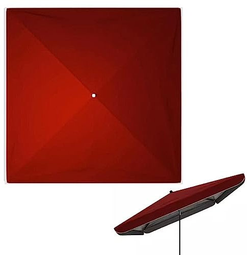 PYCJNFC Housse de Parasol rectangulaire à 4 Baleines, Toile de Rechange pour parasols de 5 x 5 m, 2 x 2 m et 3 x 3 m, pour Jardin, terrasse, Piscine, marché