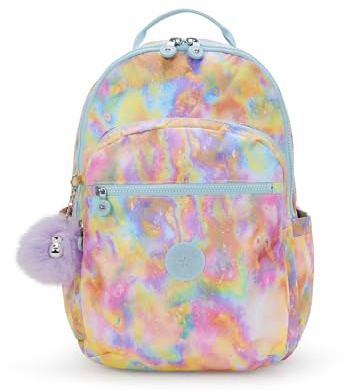 Kipling Sac à dos pour ordinateur portable 15 pouces Séoul, Bubble Slick, 12.75 L x 17.25 H x 9 D