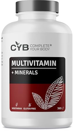 Multivitamin & Mineralien Tabletten Hochdosiert - Laborgeprüft - Complete Your Body (365 Tabletten - AZ Premium)