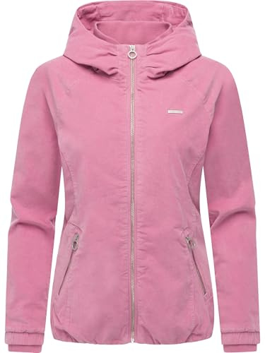 Ragwear Damen Cordjacke Übergangsjacke aus Kord mit Kapuze Dizzie Cordy YOUMODO Dusty Rose Gr. XXL