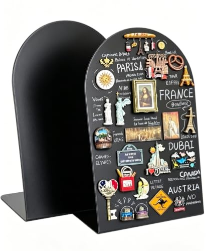 2 Pack Magnet Board,Magnetic Bulletin Board for Tabletops, Metal Magnetic Bulletin Board,Magnet Display Stand for Tabletops Home,School, Kitchen,Office (Black, ARC (Pack of 2))