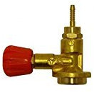 RUBINETTO RIDUTTORE GAS PER CANNELLO TURBO SET 90 e 30 CON ATTACCO 7/16 UNIVERSALE EUROPA PER BOMBOLE USA E GETTA GAS PROPANO