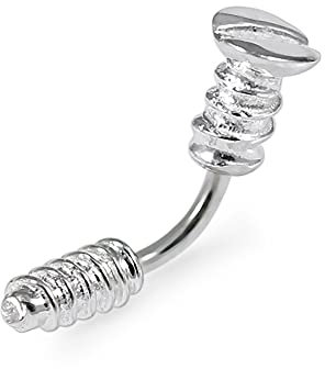 Monster Piercing Argent Sterling Plaine vis ménage avec Calibre 16 Banane Acier Chirurgical sourcil Bar Piercing