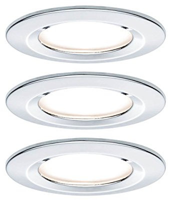 Paulmann Nova Bad-Einbauleuchte 3er Set LED LED 18 W IP44 Chrom (glänzend)