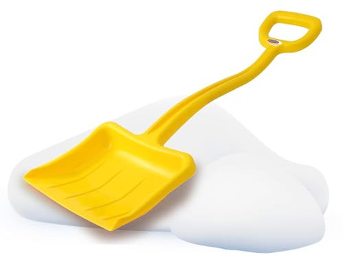 JAMARA 460401 - Snow Play Schneeschaufel Tally 70 cm - Kunststoffstiel mit handlichem D-Griff, robuster und stabiler Kunststoff, verstärkungsrippen im Schaufelblatt für gute Streifigkeit, gelb