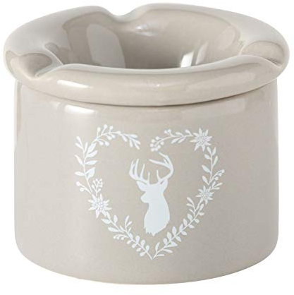 Unbekannt 1 x Sturmaschenbecher Aschenbecher Leopold m. Hirsch Dolomit Ø 9 cm, Wunschmodell:Links