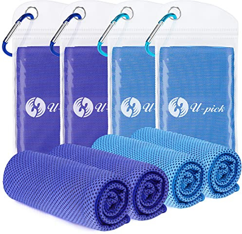 U-Pick Kühlendes Handtuch (100 x 30cm), Eishandtuch, Mikrofaser-Handtuch, weich, atmungsaktiv, kühles Handtuch für Yoga, Sport, Fitnessstudio, Camping, Fitness, Laufen, Workout und mehr Aktivitäten