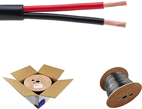 Satmaximum Outdoor Speaker Cable 16 AWG Direct Burial UV Protection Rated Audio Water Proof Wire (500 Feet, 16/2)