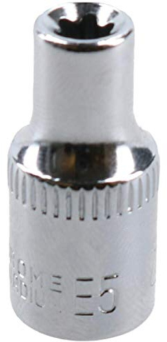 E5 Female Torx Socket Star Bit 1/4 Drive Standard External Chrome Vanadium Steel
