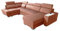 Robin Cezar Ecksofa Schlaffunktion Bettkasten Verstellbare Kopfstützen Sofa L-Form Schlafsofa Freistehende Eckcouch Schlafcouch Wohnzimmermöbel inkl. Laptoptisch Steckdose Rosa