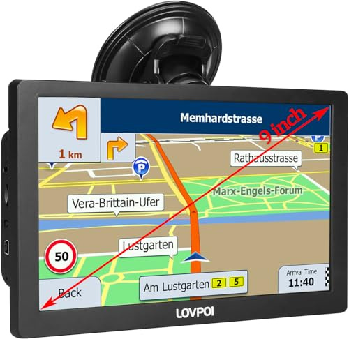 LOVPOI Truck GPS Commercial Drivers 2026, 9 inch Trucker GPS for Semi Truck