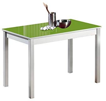 ASTIMESA Mesa de Cocina Fija de 80x40 Cristal Verde
