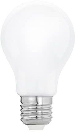 EGLO E27 LED Lampe, Glühbirne Milky, 7 Watt (entspricht 60 Watt), 806 Lumen, Leuchtmittel warmweiß, 2700 K, Glühlampe A60, Ø 6 cm