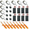 GTIWUNG 8 Pcs DC Mini Motore Elettrico Rettangolare 1.5-6V 15000RPM con 8 x Interruttore a Bilanciere +8 x AA Motore Porta Batteria + 8 x Eliche ad Albero (2 Pale)