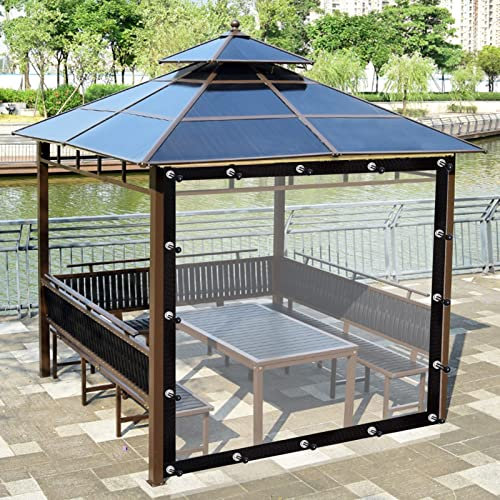 DTVEW Plane Wasserdicht Abriebfest, Langlebig LKW Plane Wasserfester Sonnenschutz mit Ösen, für Balkon, Gartenhaus, Gewächshaus(5x6m)