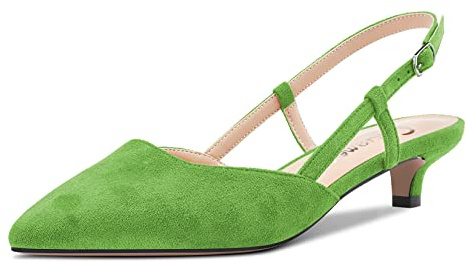 Castamere Women Kitten Low Heel Pointed Toe Pumps Court Shoe Slingback Classic Dress Office Sandals Slip-on 3.5 CM Heels