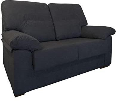 MUEBLIX.COM Sofás, Microfibra, Antracita, 2 plazas