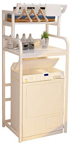 ZFHTAO Marcos de Almacenamiento de Lavadora para Sobre el Inodoro, Estante de Lavadora de Concha de Pie Estante de Baño Ajustable con Tablero Artificial Almohadilla de Pie Ajustable Estante de Lavador