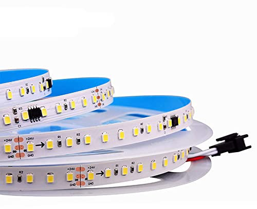 LED-Lichtleiste WS2811, 10 m, DC 12 V, 5050, 120 LEDs/m, einfarbig, 5050 SMD, adressierbar, digital, 1 IC-Steuerung, 3 LEDs, Weiß, 6000 K (nur 10 m LED-Streifen)