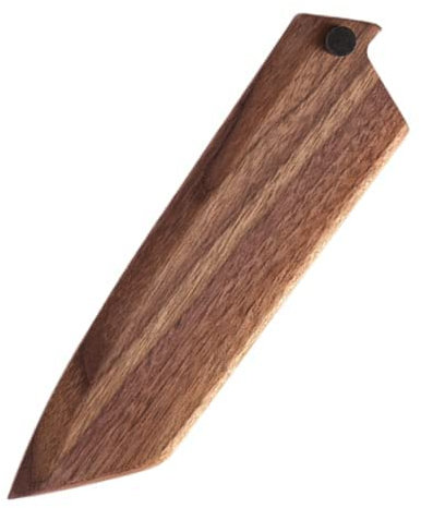 Aibote Étui pour Couteau de Chef Japonais Kiritsuke en Bois de Noyer noir Naturel Fait à la Main Étui Magnétique pour Couteaux Protection en Bois (8 Pouce,Noyer Noir-A)