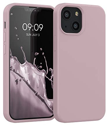 kwmobile Handyhülle für iPhone 13 mini Hülle, für iPhone 13 mini Case - Hülle Silikon - kabelloses Laden - Mauve