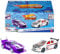 Hot Wheels Pull-Back Speeders Set of 2 Toy Cars in 1:43 Scale, Pull Cars Backward & Release, High-Performance, Collectible, With Rolomatic Engine or Door or Hood that Opens, Models can vary, HPR91