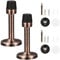 2 Pack Door Stoppers, Red Bronze Stainless Steel Wall Protector Home Door Stops with Rubber Buffer Bumper for Sound Dampening